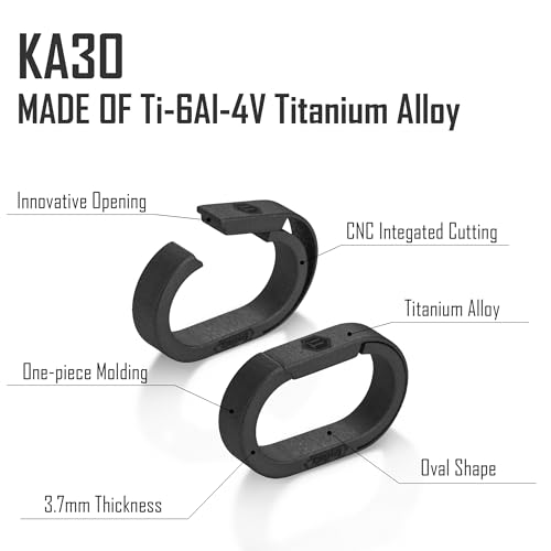 KeyUnity KA30BK Titanium Side-Opening Oval Key Ring – Lightweight EDC Connector for Car Keys, Tools, and Outdoor Gear - Image 2