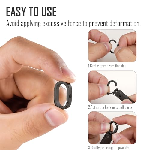 KeyUnity KA30BK Titanium Side-Opening Oval Key Ring – Lightweight EDC Connector for Car Keys, Tools, and Outdoor Gear - Image 5