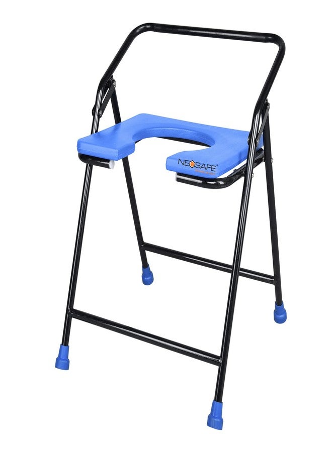 NEOSAFE Mild Steel Commode stool (Blue) - Image 1