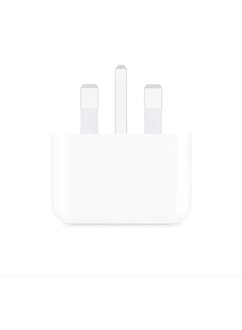 محول طاقة أصلي بقوة 20 واط بمنفذ USB-C لأجهزة iPhone باللون الأبيض - Image 3