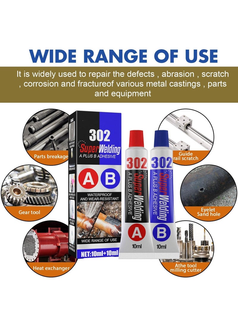 SYOSI Metal Adhesive Heavy Duty Metal Adhesive All-Purpose Casting Repair Glue Liquid Metal Welding Filler Instantly Strong Adhesive for All Uses Bonding Metal to Metal Repairing and Bonding Metals - Image 2