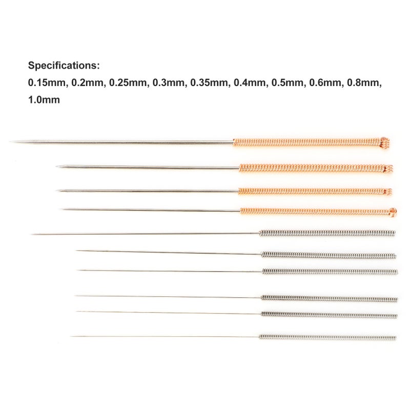 10PCS Nozzle Cleaning Needles Stainless Steel Nozzle Cleaning Tool Kit for 3D Printer Extruder Accessories 0.15‑1.0mm - Image 3