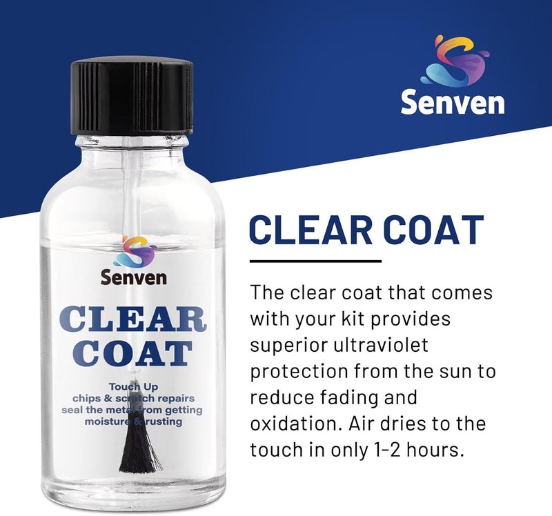 SENVEN Auto Paint Clear Coat for Cars High Gloss Automotive Clear Coat Touch Up Paint Repair Car Automotive Peeling Repair Kit Repair Kit Pen 1.5 Fl Oz - Image 2