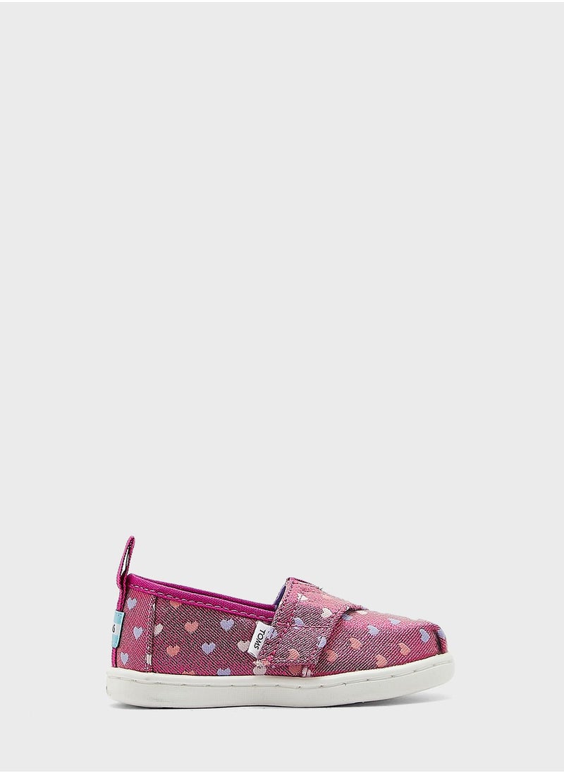TOMS - Kids Glimmer Hearts Slip Ons - Image 1