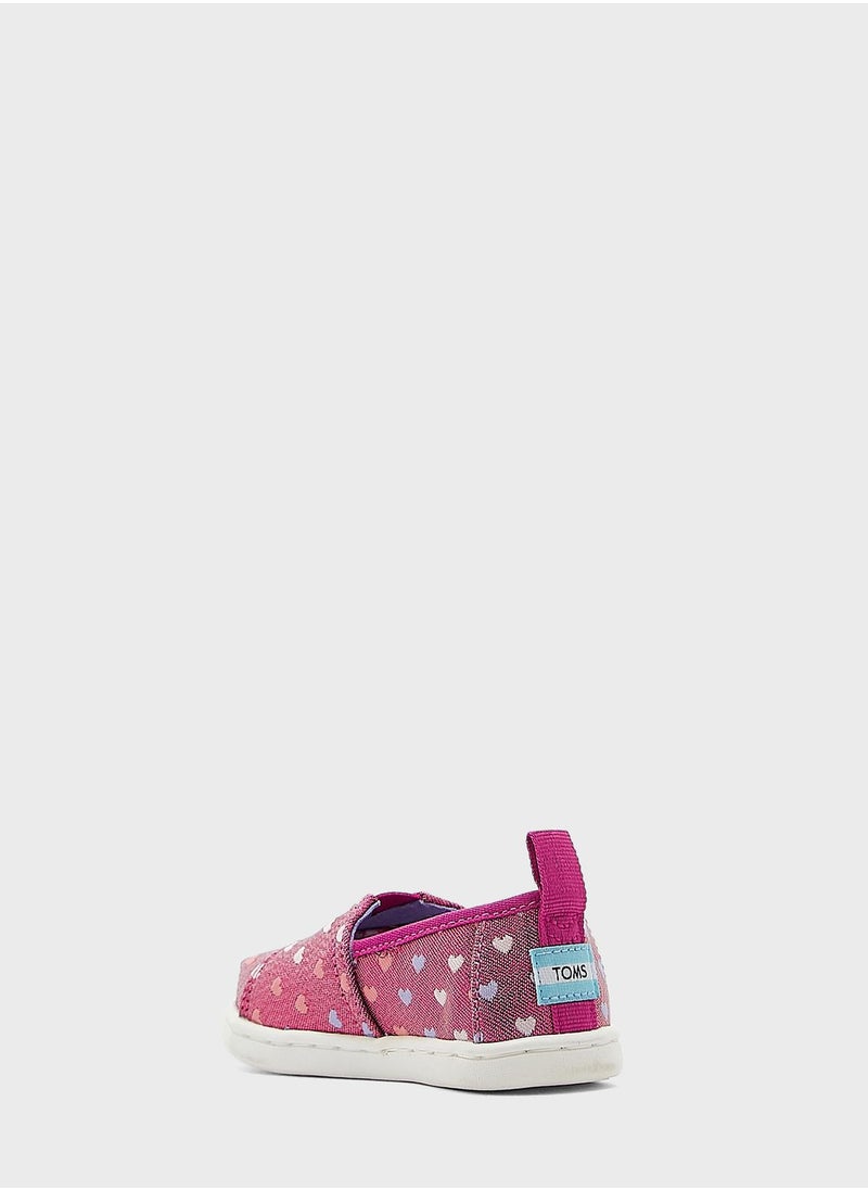TOMS - Kids Glimmer Hearts Slip Ons - Image 1