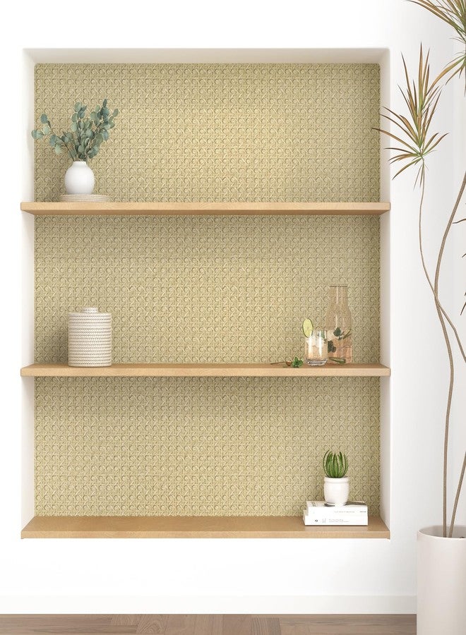 WESTICK Rattan Wallaper Peel and Stick Non-Textured Cane Contact Paper for Cabinets Self Adhesive Cane Weave Webbing Wicker Weave Vinyl Stick on Rattan Paper for Furniture Dresser Bedroom 15.8"x80" - Image 4