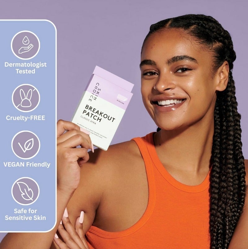 SKIN CHOICE SkinChoice Breakout Patch Classic Xtra - Pack of 10 - Hydrocolloid Pimple Patches - Vegan, Fragrance-free, Gluten-free, Latex-free, Parabens-free, Sulfates-free, Cruelty-free - Image 4
