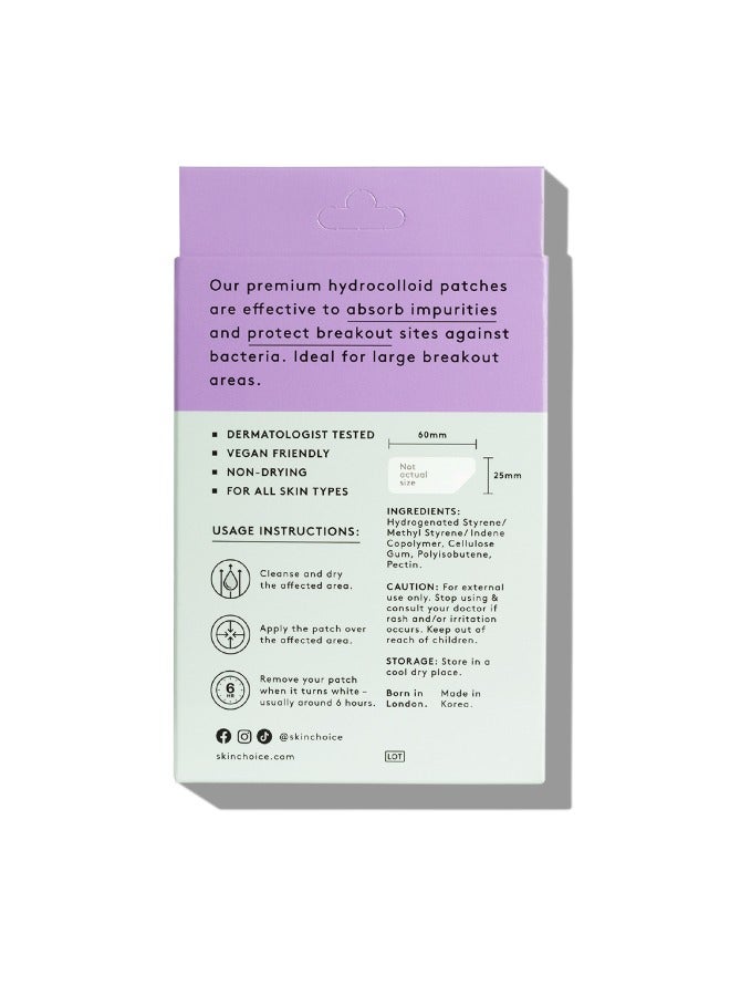 SKIN CHOICE SkinChoice Breakout Patch Classic Xtra - Pack of 10 - Hydrocolloid Pimple Patches - Vegan, Fragrance-free, Gluten-free, Latex-free, Parabens-free, Sulfates-free, Cruelty-free - Image 2