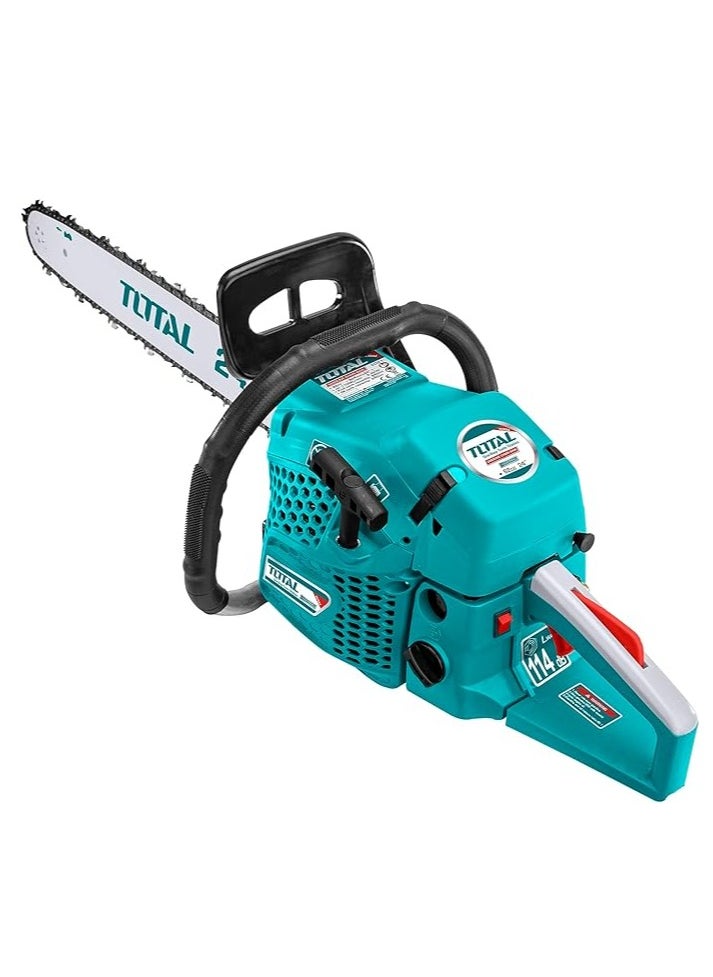 TOTAL - Total Gasoline-Powered Chainsaw 62cc 2.4kW 24" | High-Performance 2-Stroke Motor for Efficient Cutting, Easy Start, Low Vibration, and Safety Features | TG5602411 - Image 1