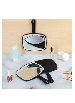 Y&D Hand Mirror with Handle Small Travel Handheld Cosmetic mirror Distortion Free Reflection for Vanity Makeup Professional Salon Use (Black 10 Pcs 7.3'' W x 10.3'' L)  - Image 3