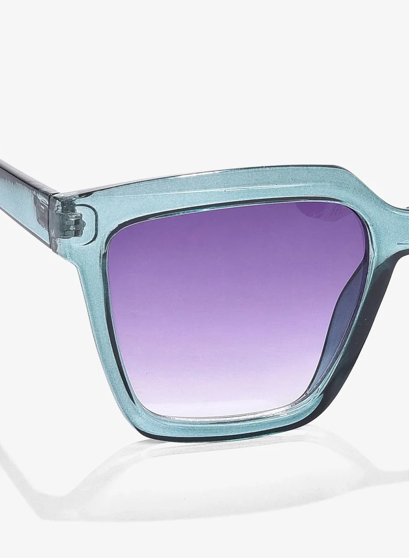 Haute Sauce Purple Lens Green Wayfarer Sunglasses