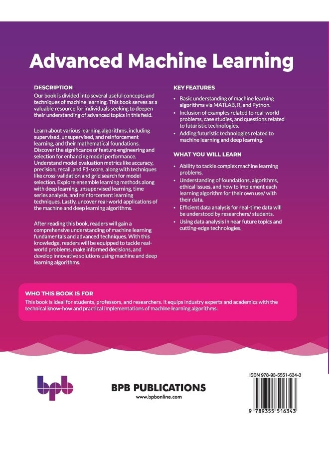 BPB Publications Advanced Machine Learning: Fundamentals and algorithms  - Image 2