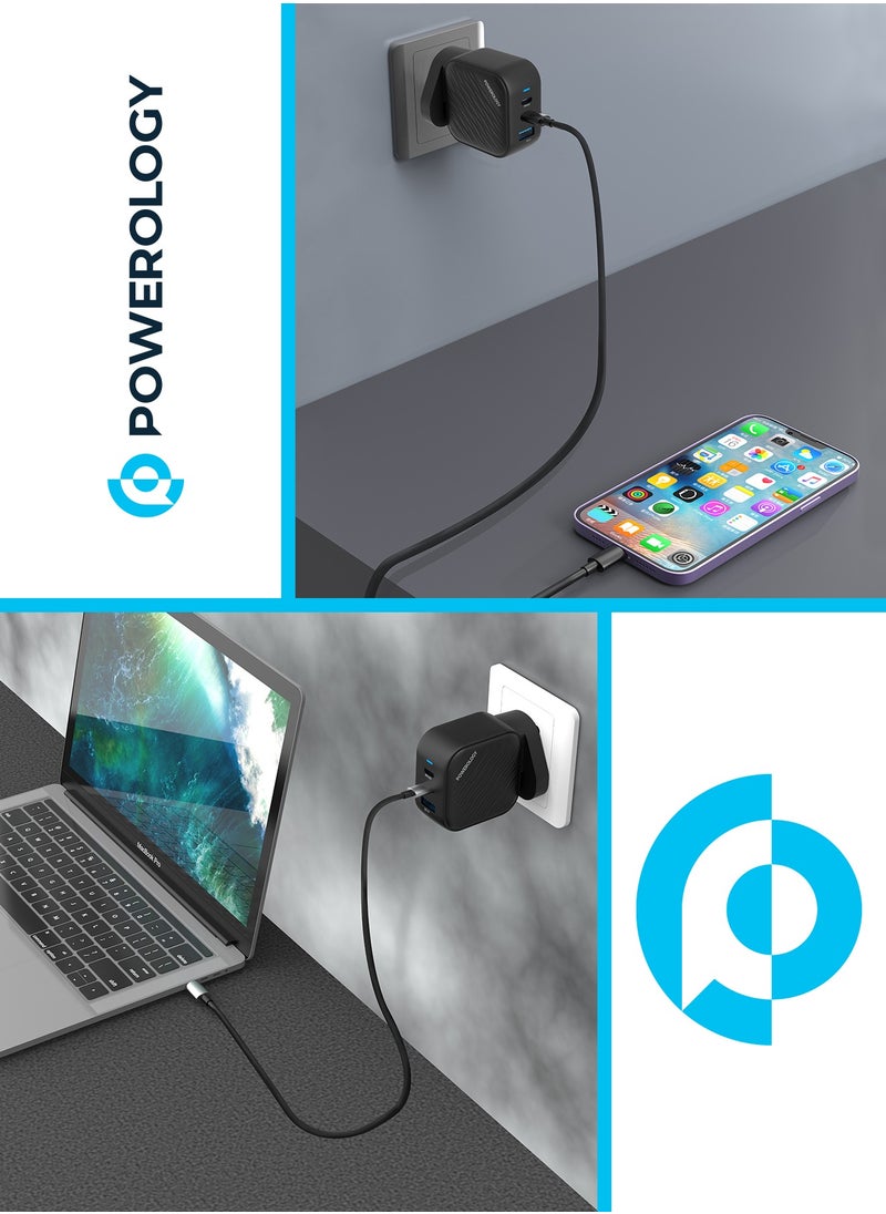 Powerology - Adapter 65w GaN Technology type-c 65W output with 36W usb-A output - Image 1