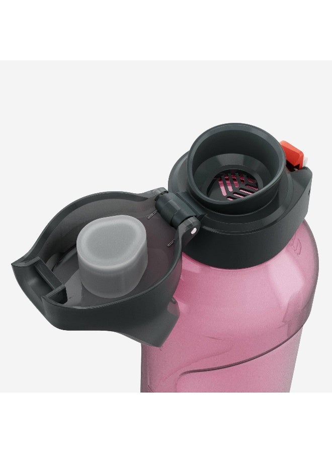 Quechua By DECATHLON | capacity 0.8 litres |Ecozen water flask 500 with quick-release cap for hiking  | Pink - Image 2