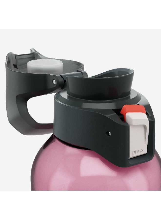 Quechua By DECATHLON | capacity 0.8 litres |Ecozen water flask 500 with quick-release cap for hiking  | Pink - Image 3