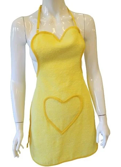 Ender Home Kitchen Apron Loop Towel Adjustable Strap Heart Pocket Apron