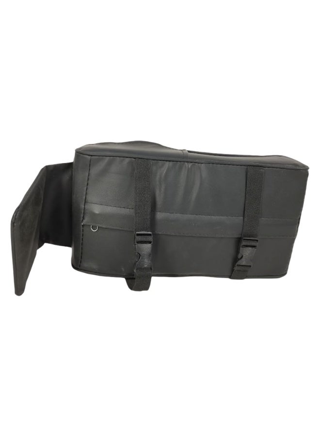 MOB Car Armrest Cushion with Diamond Stitch Design – Black PU Leather Memory Foam Armrest Pad with Adjustable Straps, Anti-Slip Base & Universal Fit for Car Center Console Support - Image 5