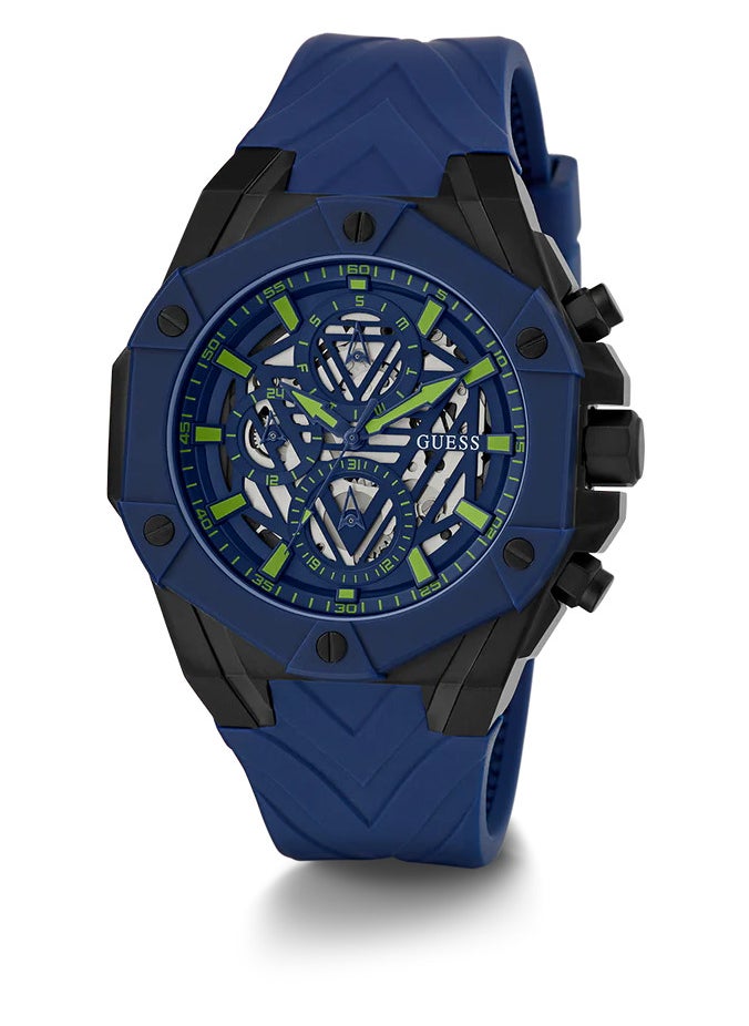 GUESS Gents Blue Silicone Strap Watch (Model: GW0579G3) - pzsku/Z76AB17003983014F8402Z/45/_/1741518934/87e23a83-80a8-4fce-bd71-1d48d862a4f6