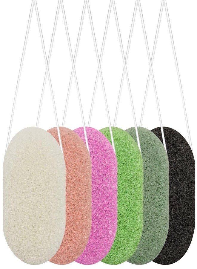 DaKuan 6 pcs Konjac Sponge, DaKuan Facial Sponges, Polychrome Face Sponges for Cleansing, Natural, Colorful, Gentle Exfoliation for Radiant Skin - Image 1