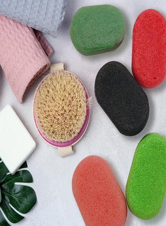 DaKuan 6 pcs Konjac Sponge, DaKuan Facial Sponges, Polychrome Face Sponges for Cleansing, Natural, Colorful, Gentle Exfoliation for Radiant Skin - Image 2