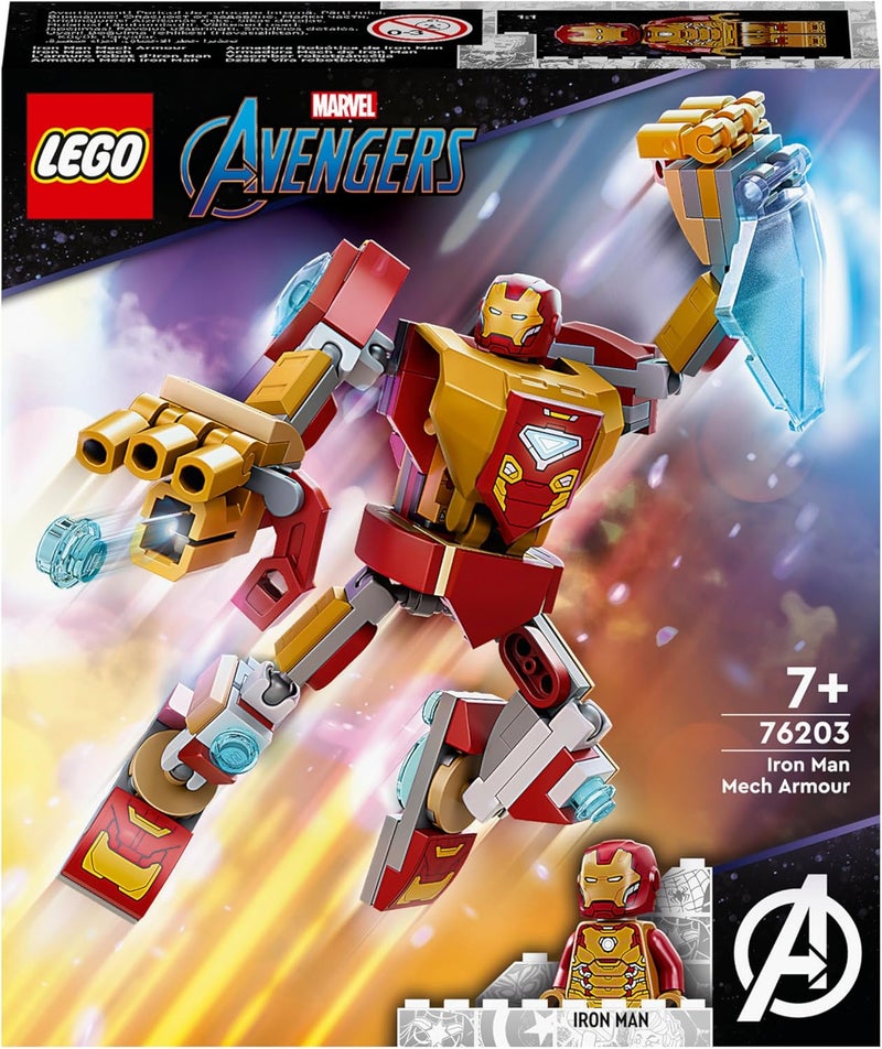LEGO Marvel Iron Man Mech Armour 76203 Building Kit (130 Pieces) - Image 1