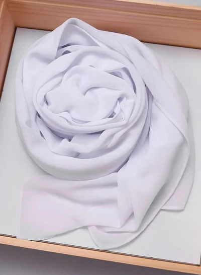 AL BENT AL SHARQIEH shawl White chiffon hijab headscarf