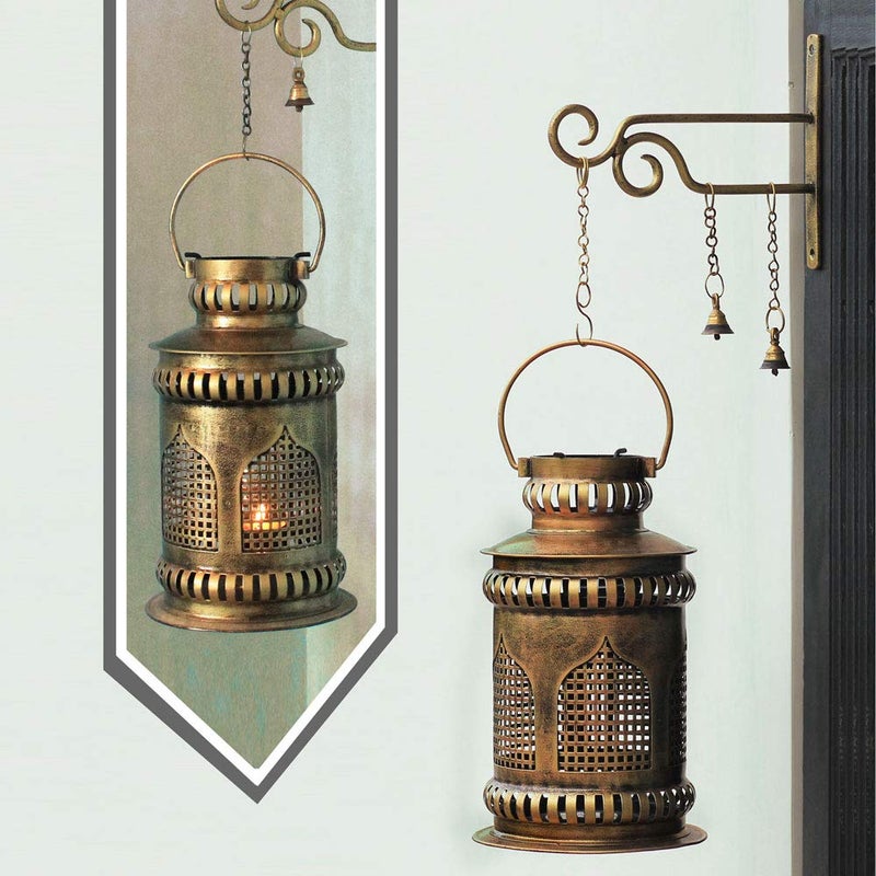 SADHUBELA MehrabInspired Wall Decor Jaisalmer Heritage Lantern an Antique Golden Finished Diya Candle Lantern Perfect Blend of Tradition and Craftsmanship Sufi Aesthetic