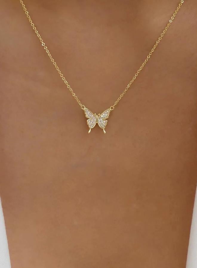 Take Two Butterfly Embellished Necklace - Image 1