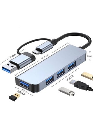 4 in 1 Hub from USB/Type-C to 1* USB 3.0 2* USB 3.0 - pzsku/Z76AB5667D39749B24C04Z/45/_/1740278190/d4eb3b54-8a06-4aad-bee1-a2dc15fc50a6