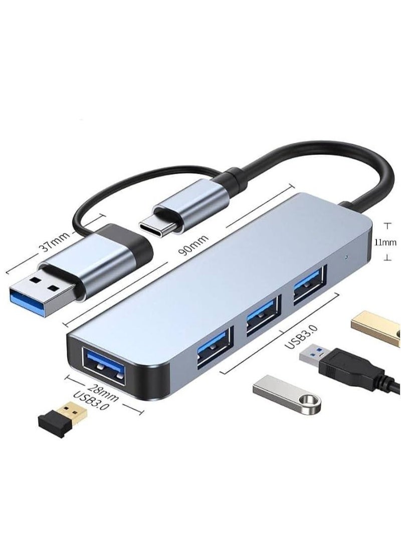 Generic 4 in 1 Hub from USB/Type-C to 1* USB 3.0 2* USB 3.0  - Image 1