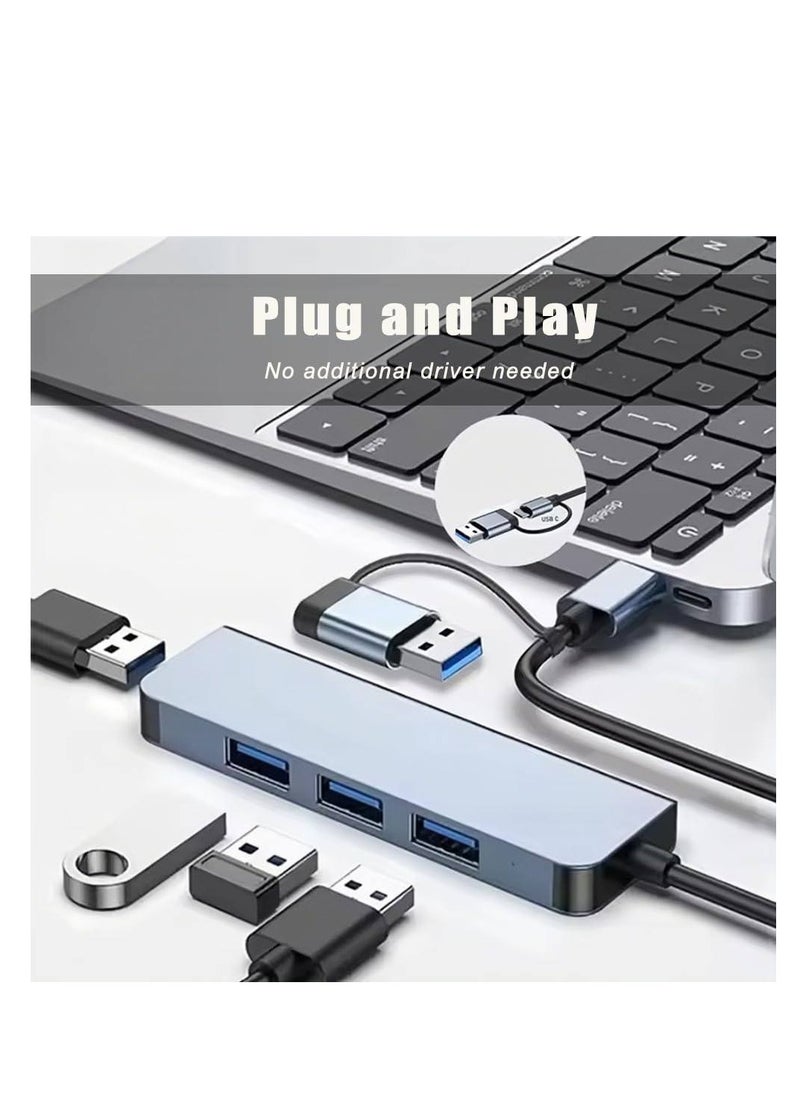 Generic 4 in 1 Hub from USB/Type-C to 1* USB 3.0 2* USB 3.0  - Image 3