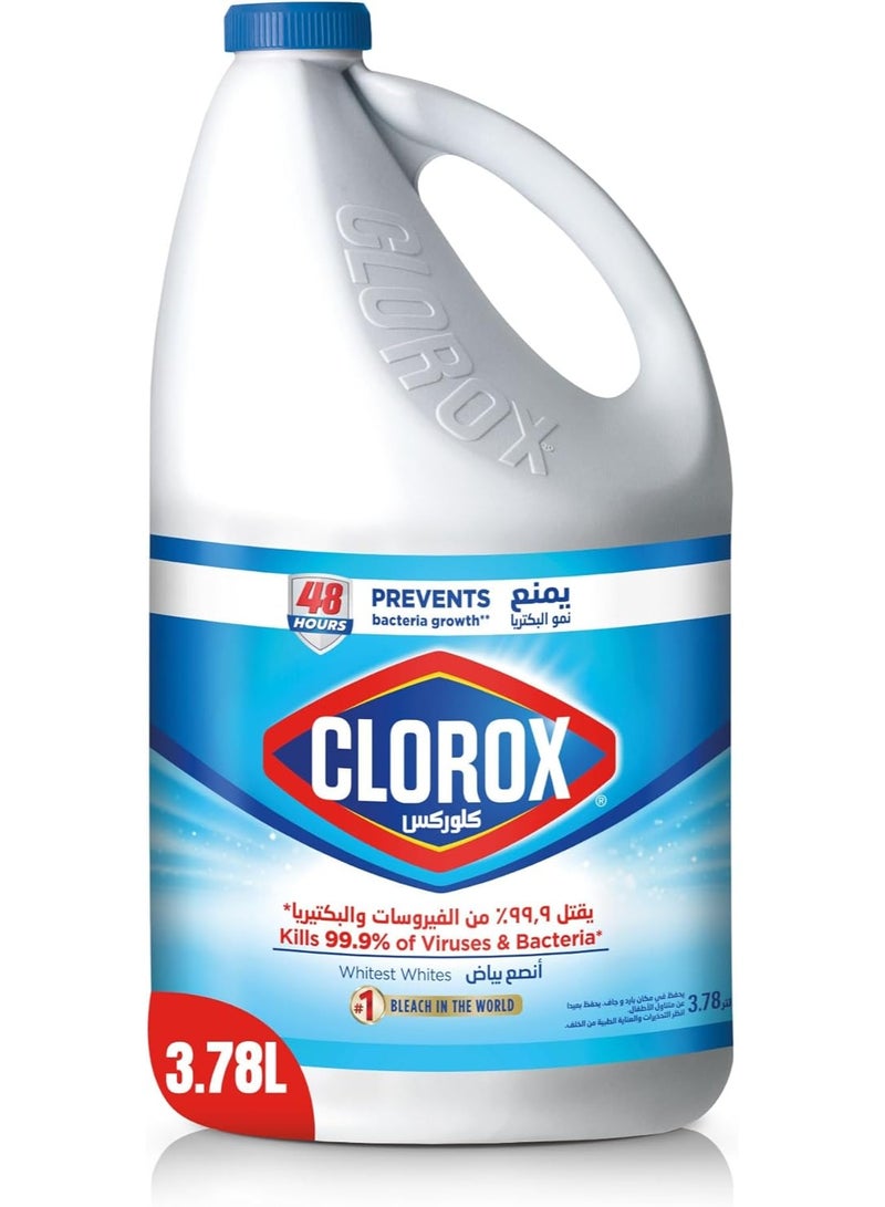 Clorox Liquid Bleach – 3.78L, Kills 99.9% of Viruses & Bacteria - Image 1