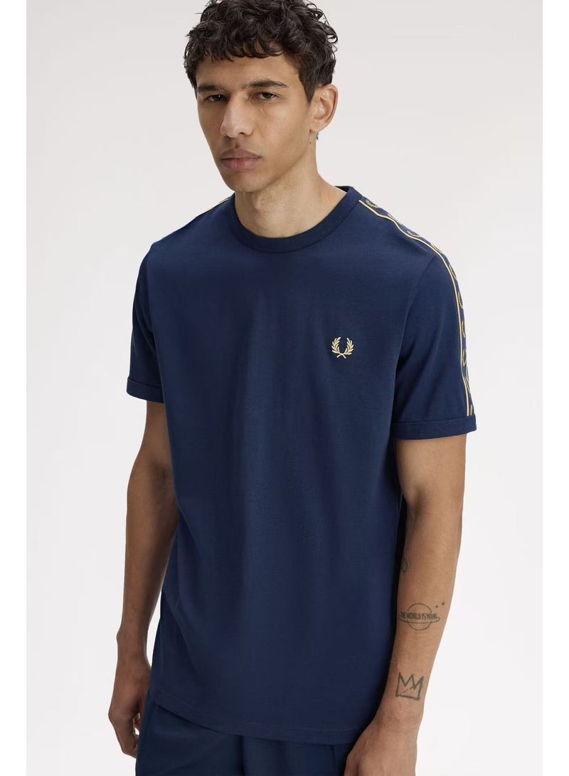 FRED PERRY Men's Short-Sleeve T-Shirt, Minimalist Casual Color-Blocking Trim Half-Sleeve Top - Image 1