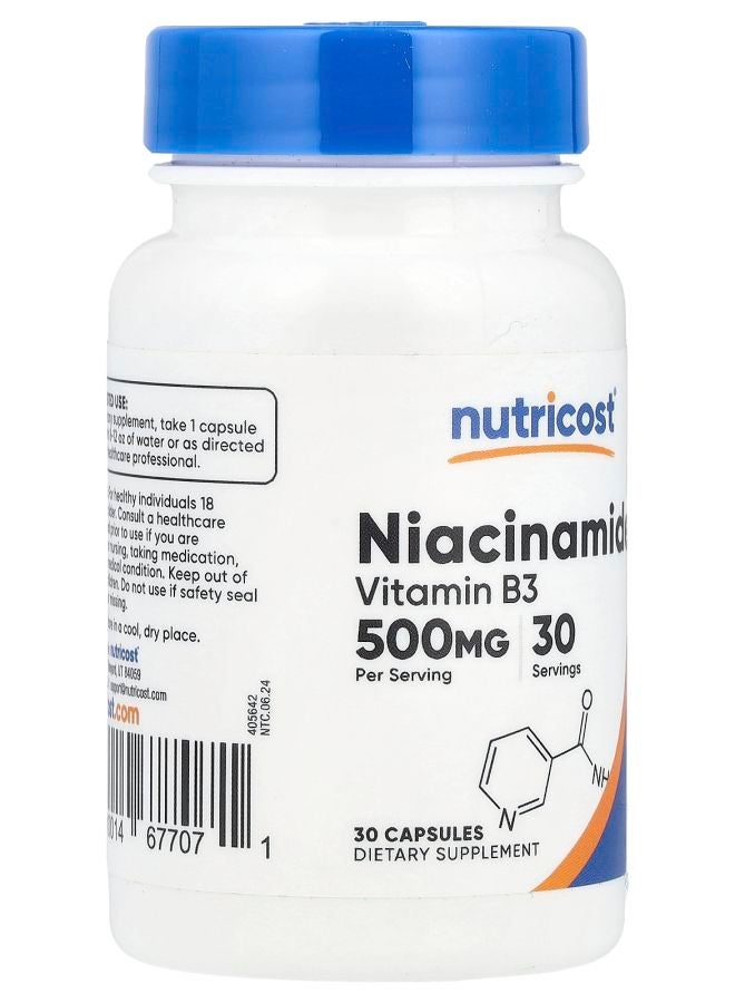 Nutricost Niacinamide 500 mg 30 Capsules - Image 2