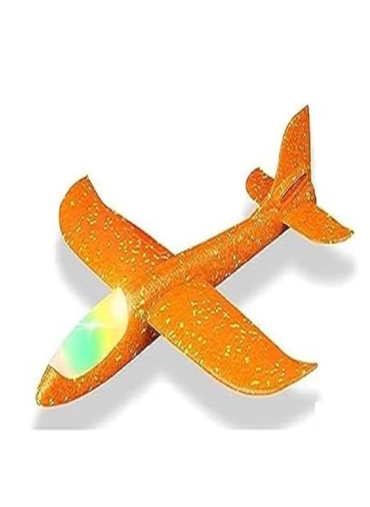 Hand-launch foam glider plane toy, fun outdoor sport plane model for kids(Orange).  - Image 1