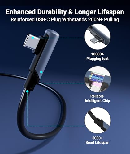 Syntech Link Cable 16 FT Compatible with Oculus/Meta Quest 3/Meta Quest 3S, Quest2/Pro/Pico 4/Ultra Accessories and PC/SteamVR, High Speed PC Data Transfer, USB 3.0 to USB Cable for VR Headset, Black - Image 4