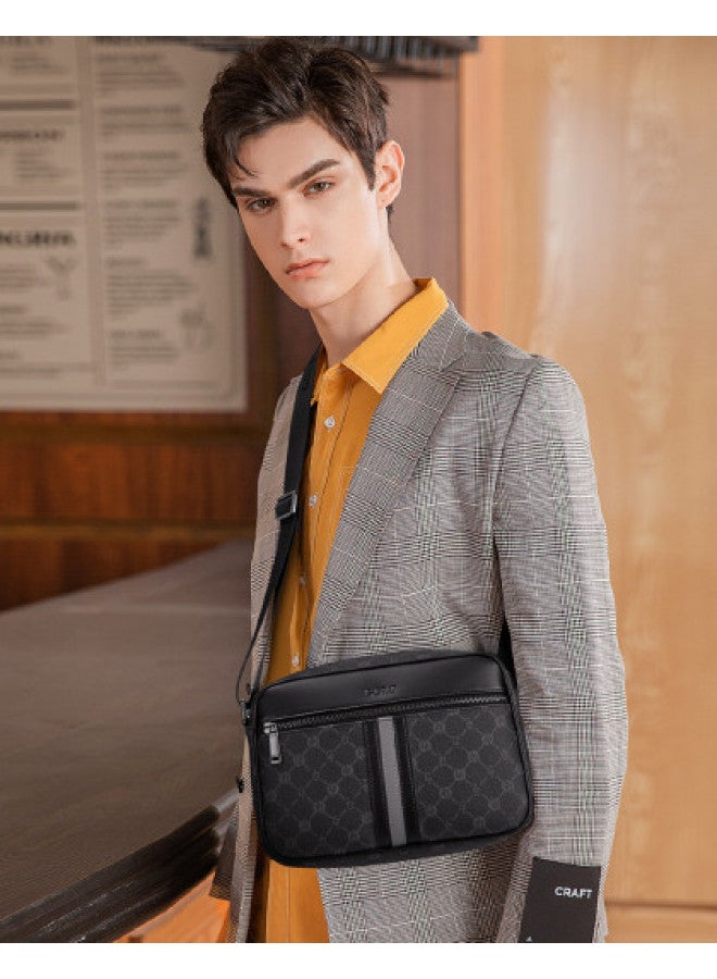 جولف 【classic Print】حقيبة كروس بودي للرجال، حقيبة كتف للمسافرين رجال الأعمال، حقيبة صدر مبطنة للرجال - Image 1