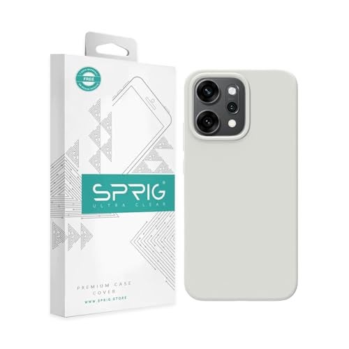 SPRIG Compatible with Oppo Reno 14 Premium SilkTone Back Cover Drop Tested Shock Proof Mobile Case for Men, Women, Boys and Girls with Camera Protection (Light Grey) - Image 1