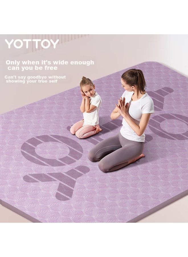 Yottoy Yoga Mat, Extra Large Size, Tpe Material, Double-sized, Thickened And Widened, Non-slip Mat, For Children, Home Use, Dance Practice Mat - Image 5
