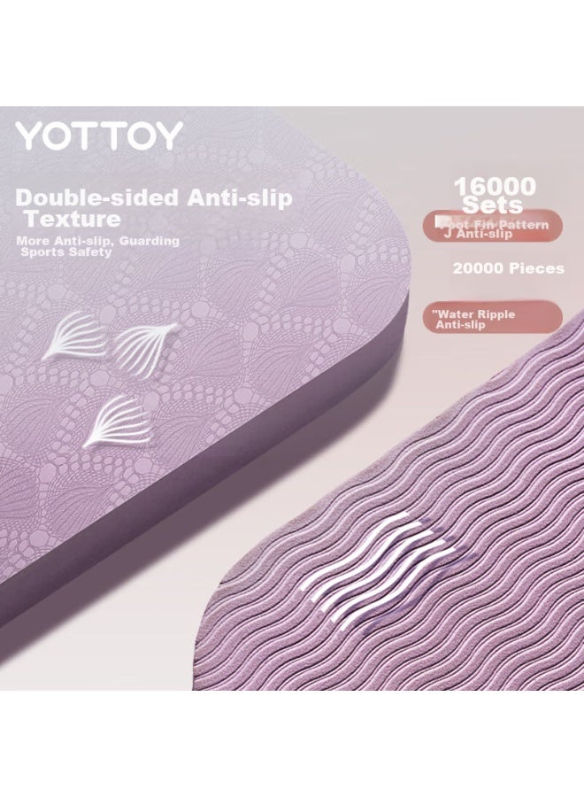 Yottoy Yoga Mat, Extra Large Size, Tpe Material, Double-sized, Thickened And Widened, Non-slip Mat, For Children, Home Use, Dance Practice Mat - Image 3
