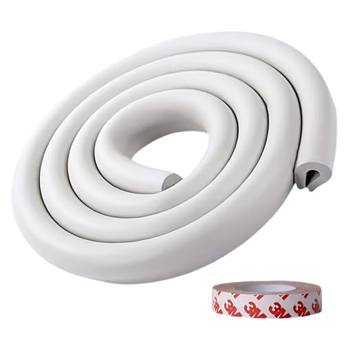 KidDough Baby Proofing U-Shape Safety Strip - 2 Meters, Furniture Edge Protector for Kids, for Furniture Thickness Less Than 2 cm, Corner Protector for Sharp Edges, Baby Safety Products, White - Image 1