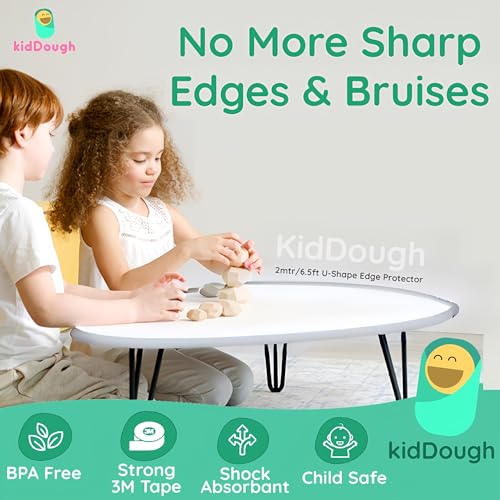 KidDough Baby Proofing U-Shape Safety Strip - 2 Meters, Furniture Edge Protector for Kids, for Furniture Thickness Less Than 2 cm, Corner Protector for Sharp Edges, Baby Safety Products, White - Image 3