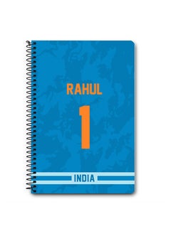 Designer A5 Spiral Notebook Memo Notepad Journal Player - KL Rahul, Jersey Number -1