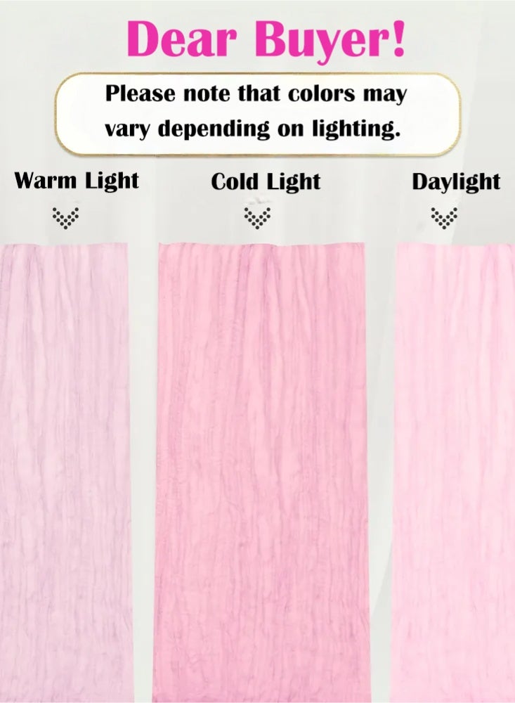 PHISMA Crumpled Gauze Table Runner, 90 x 300 cm Boho Gauze Table Runner for Wedding Bridal Baby Shower Birthday Party Table Decoration - Image 3