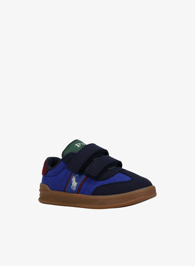POLO RALPH LAUREN  HERITAGE COURT III T-TOE EZ Logo Embroidered Velcro Sneakers  | Best Price UAE