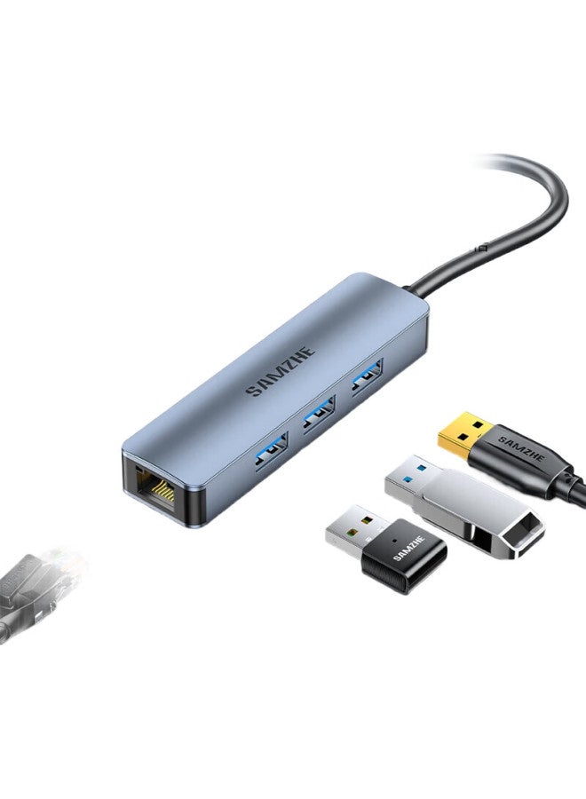 SAMZHE Type-C To Gigabit Ethernet Port Expansion Dock, Four-In Splitter, Apple Huawei Xiaomi Laptop Network Cable Rj45 Adapter Converter Expansion Dock Hwk08 - Image 1