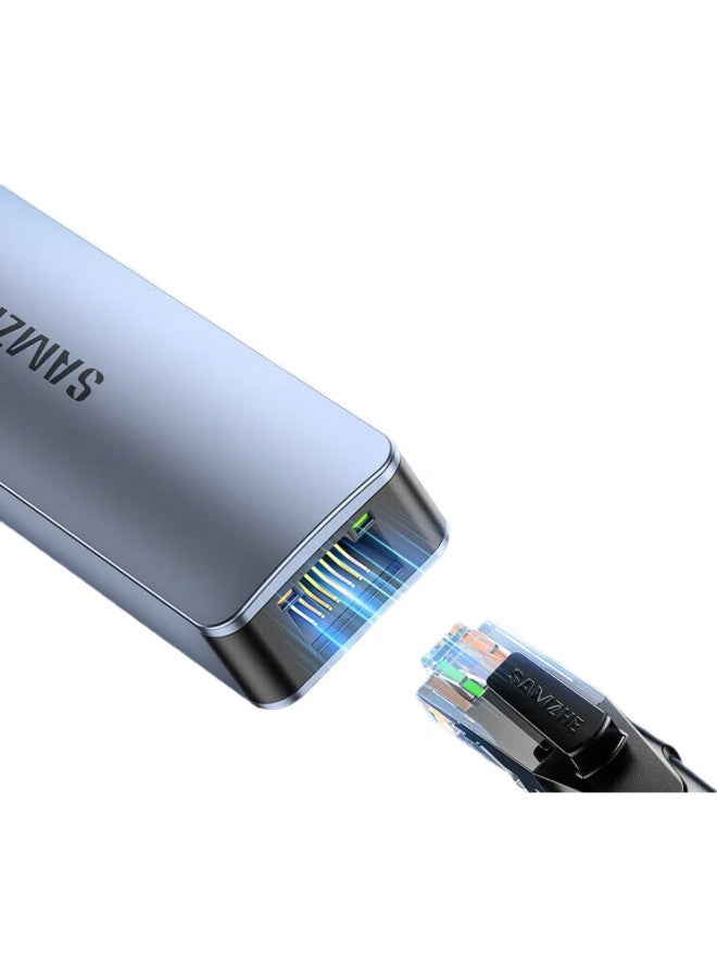 SAMZHE Type-C To Gigabit Ethernet Port Expansion Dock, Four-In Splitter, Apple Huawei Xiaomi Laptop Network Cable Rj45 Adapter Converter Expansion Dock Hwk08 - Image 2