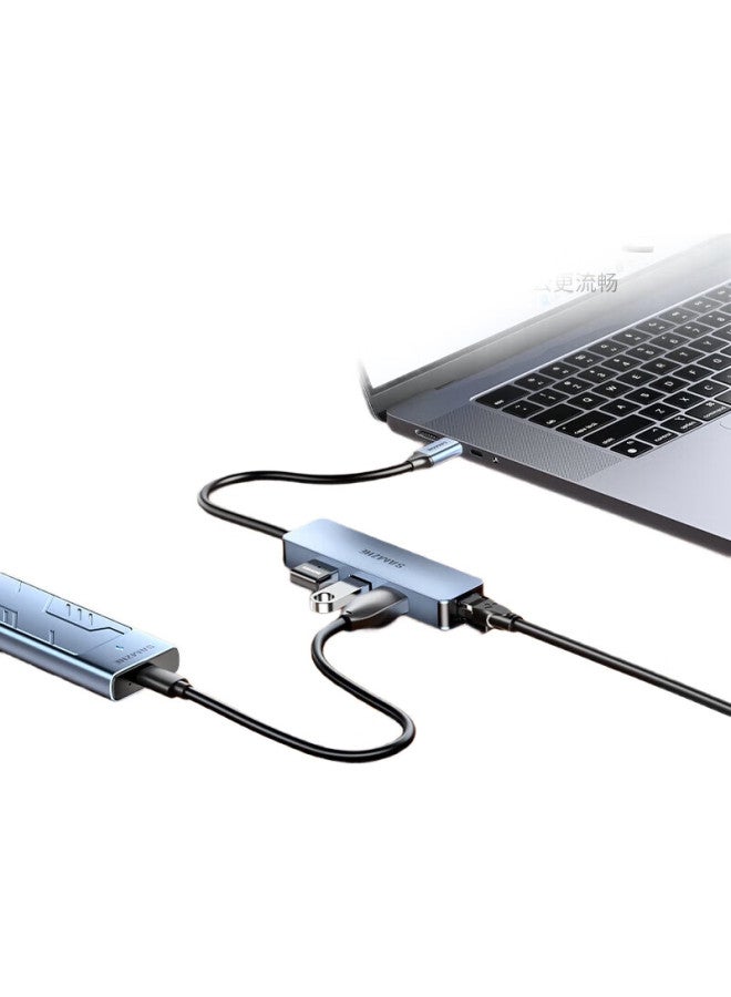 SAMZHE Type-C To Gigabit Ethernet Port Expansion Dock, Four-In Splitter, Apple Huawei Xiaomi Laptop Network Cable Rj45 Adapter Converter Expansion Dock Hwk08 - Image 3
