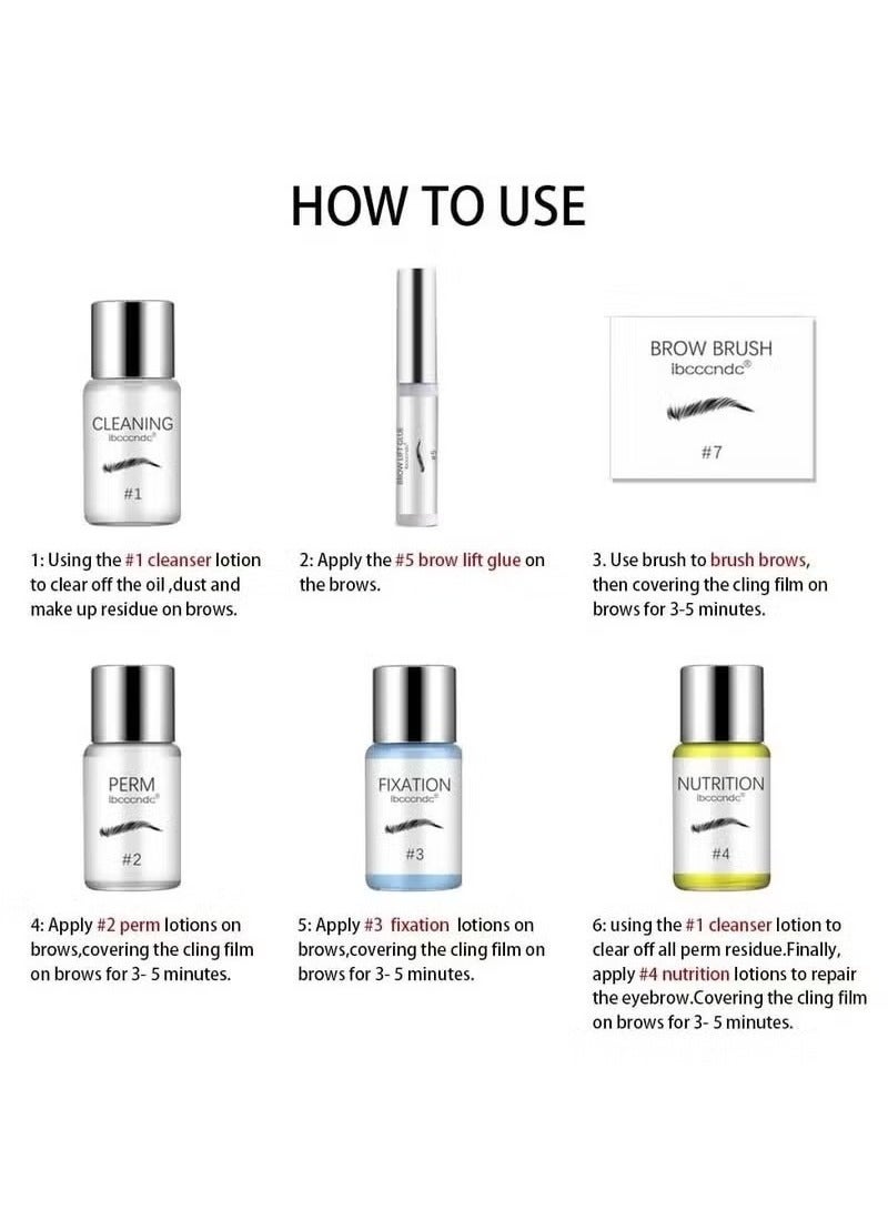 ibcccndc Brow Lamination Kit Eyebrow Lifting and Perming Lash Lift Professional Eyebrows Lift Styling Kit Suitable for DIY and Salon Use - Image 4