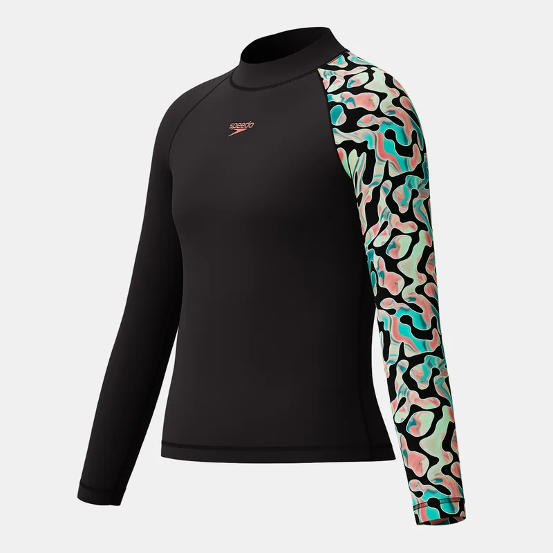 speedo Kids' Printed Swimming Rashguard